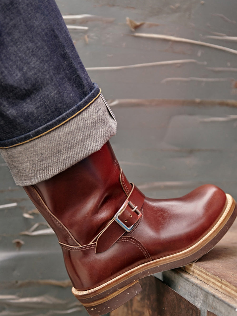 Men's Engineer Boots - Black Cowhide