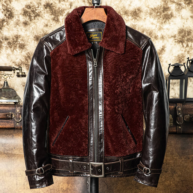 Men's Leather Jacket - M