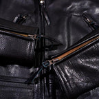 Men's Leather Jacket - Coffee