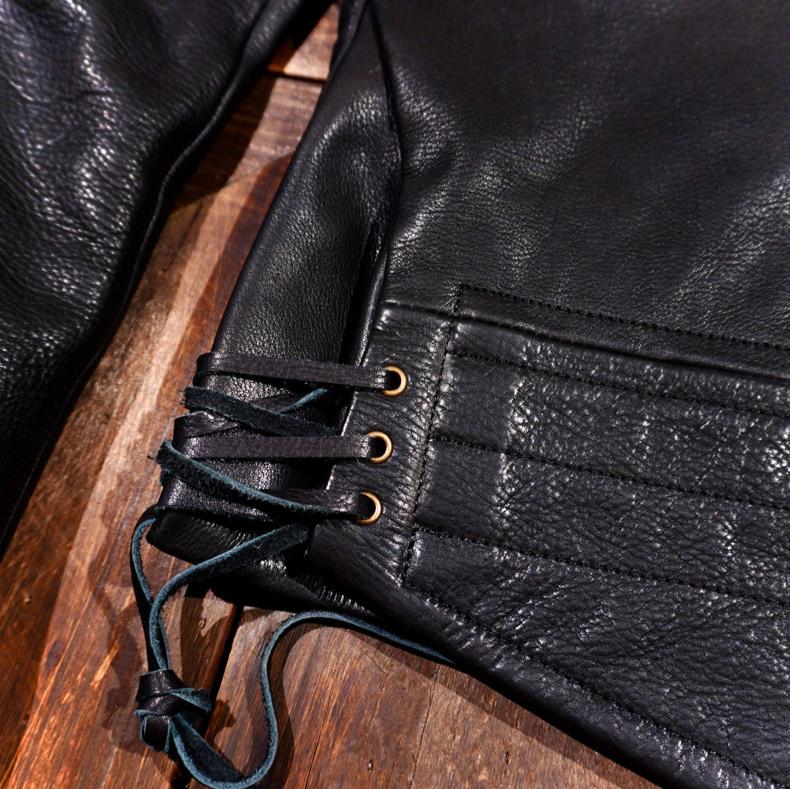 Men's Leather Jacket - Coffee