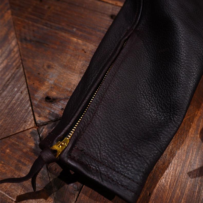 Men's Leather Jacket - Black