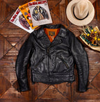 Men's Leather Jacket - Coffee