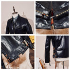 Men's Leather Jacket - Black