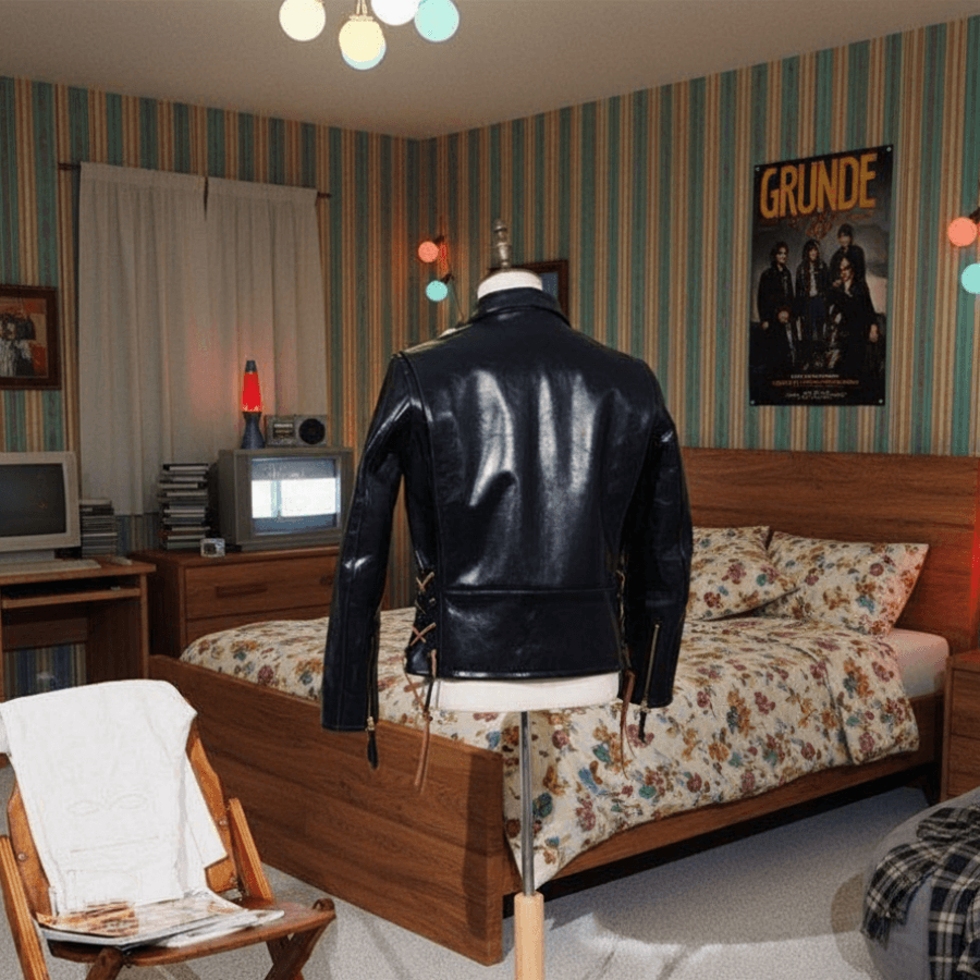 Men's Leather Jacket - Black