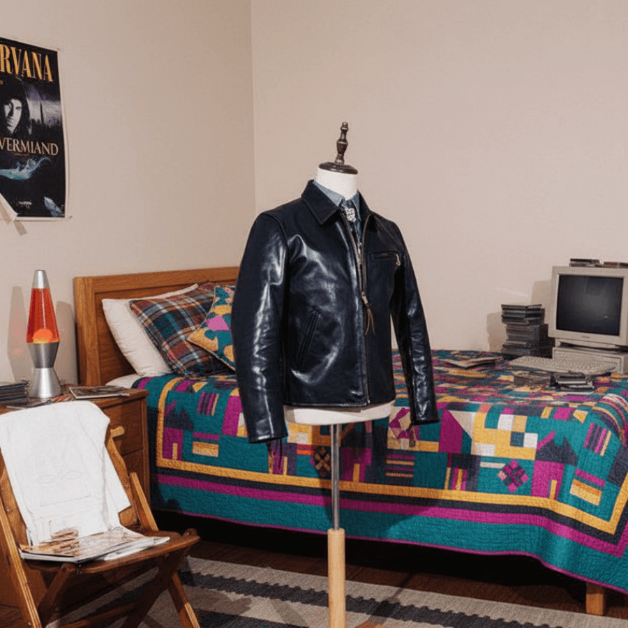 Men's Leather Jacket - Black