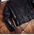Men's Leather Jacket - Black