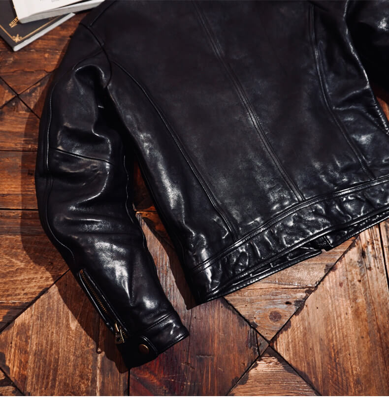 Men's Leather Jacket - Black