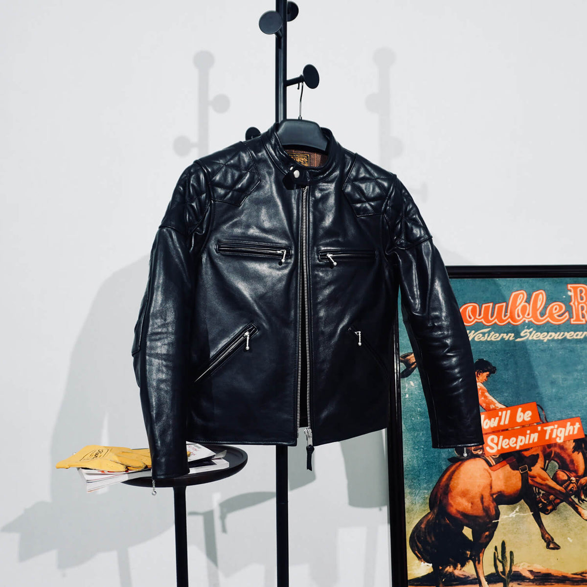 Men's Leather Jacket - Black Cowhide
