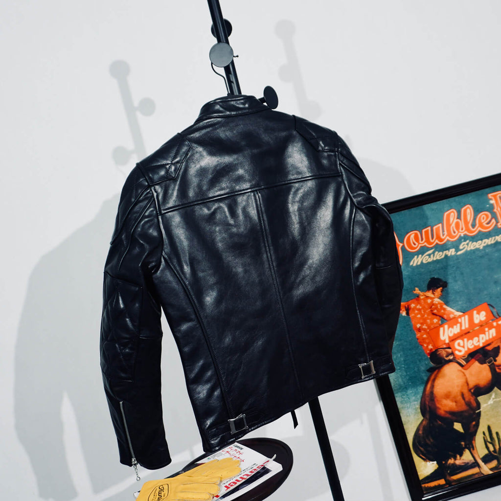Men's Leather Jacket - Black Horsehide