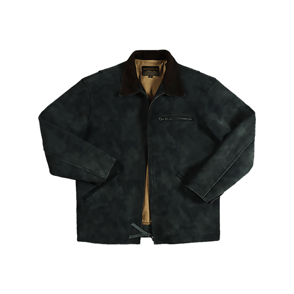 Men's Camo Green Detroit Suede Jacket - Camo Green