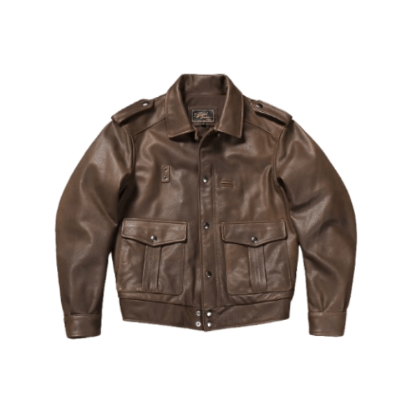 Men's Chicago Police Style Riding Jacket - Black Horsehide