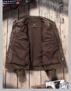 Men's Leather Jacket - Black Horsehide