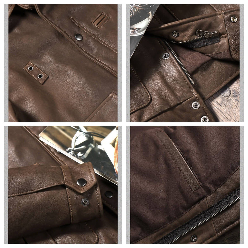 Men's Leather Jacket - Black Horsehide