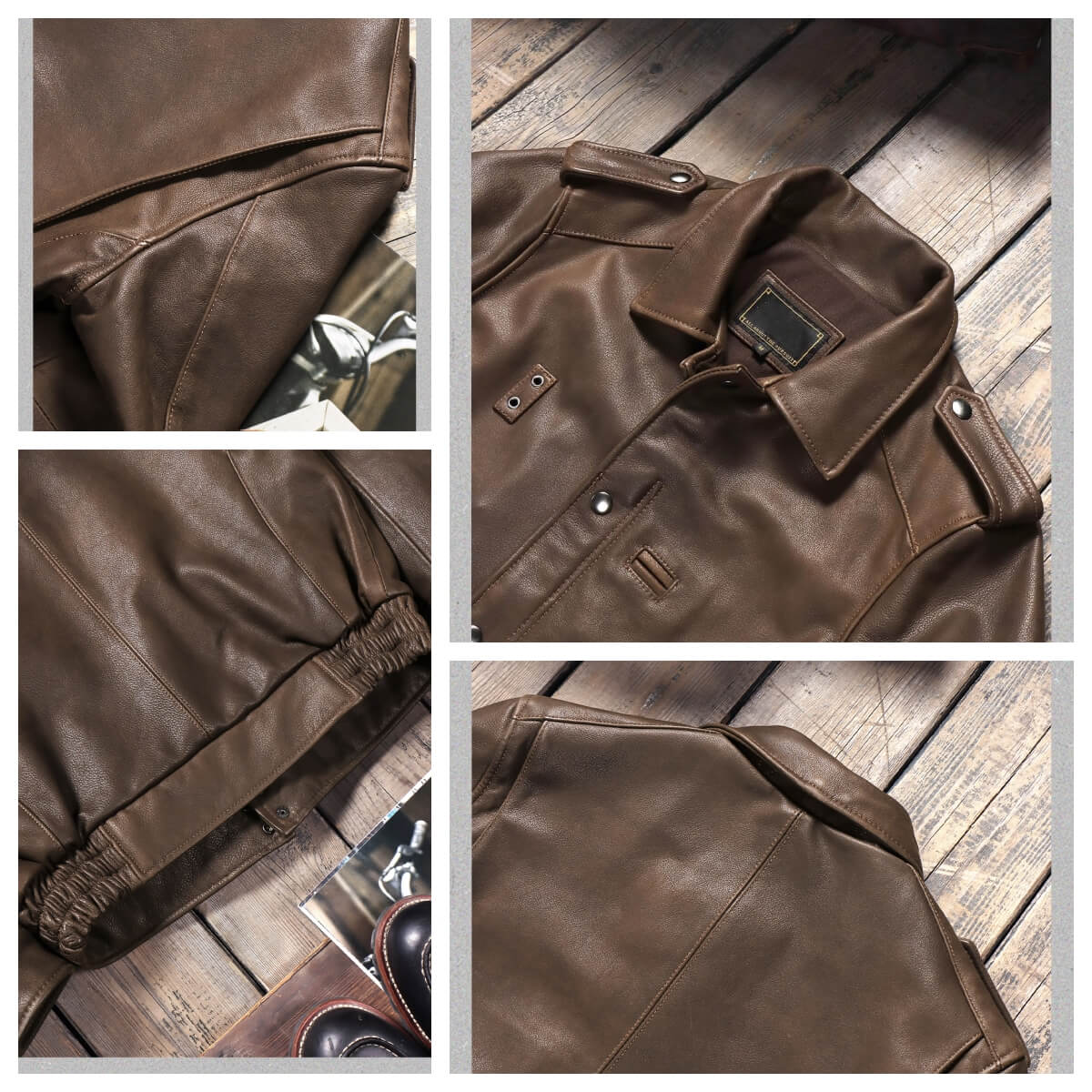 Men's Leather Jacket - Black Horsehide