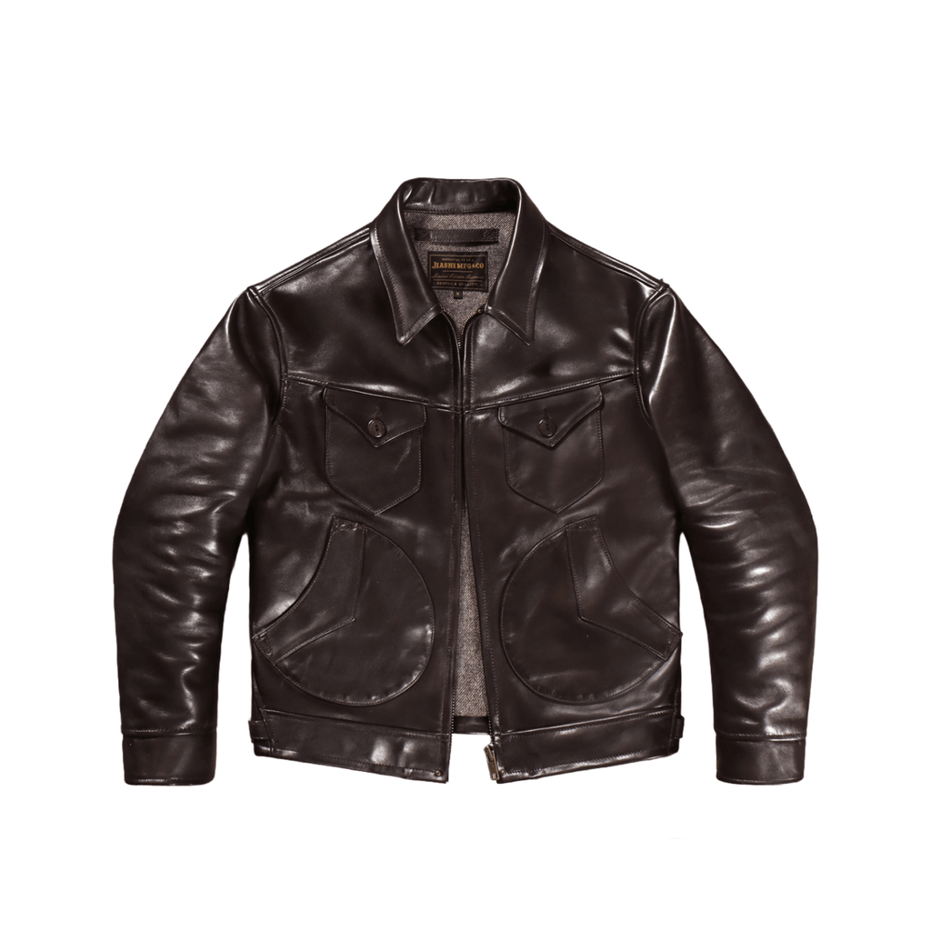 Men's Mendoza Leather Jacket, Coffee Horsehide - Coffee