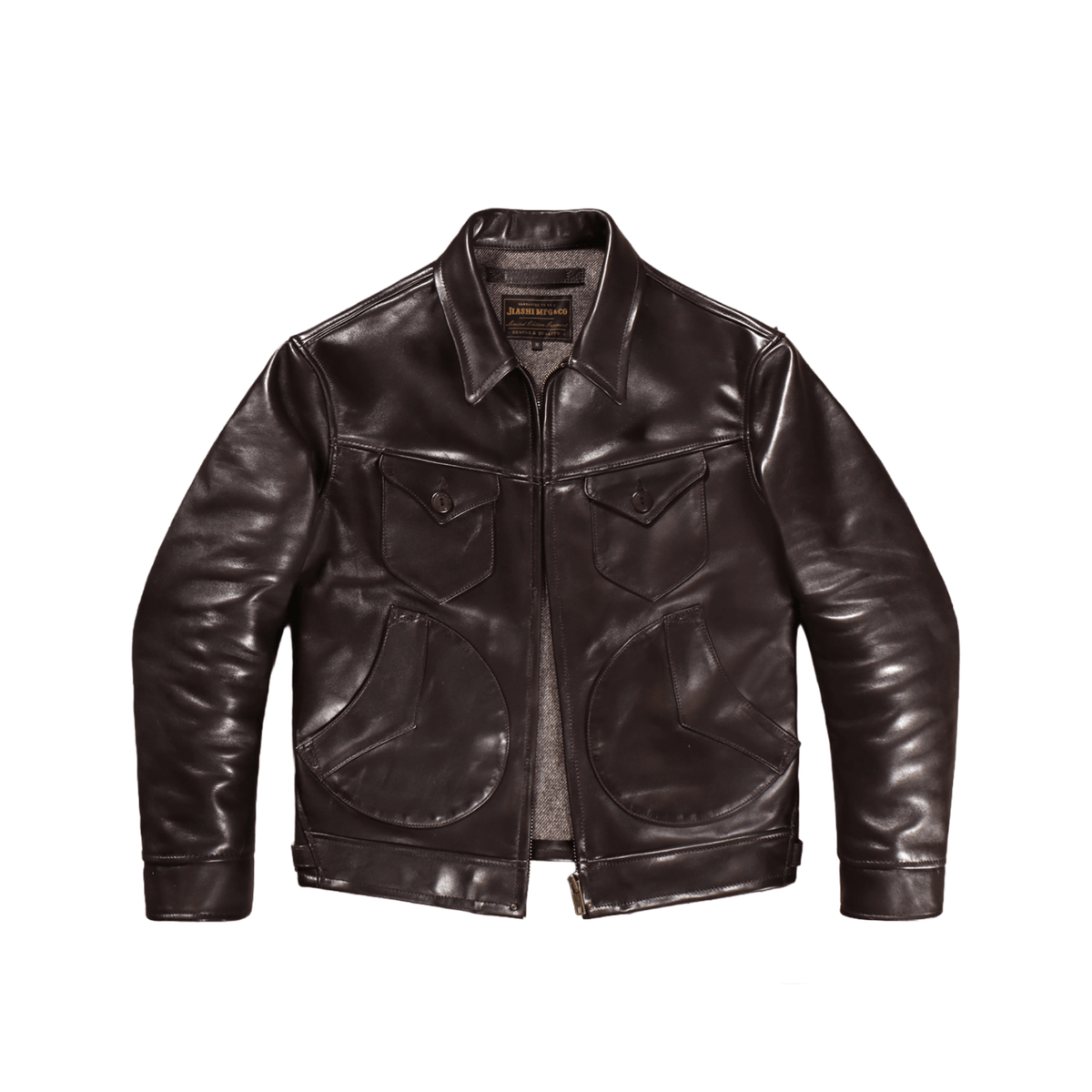 Men's Mendoza Leather Jacket, Coffee Horsehide - Coffee