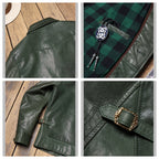 Men's Leather Jacket - 5XL