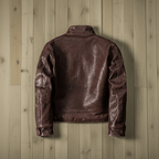 Men's Leather Jacket - Coffee