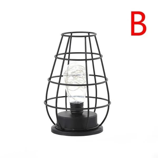 Retro Hollow Accent Lamp for Home Decor