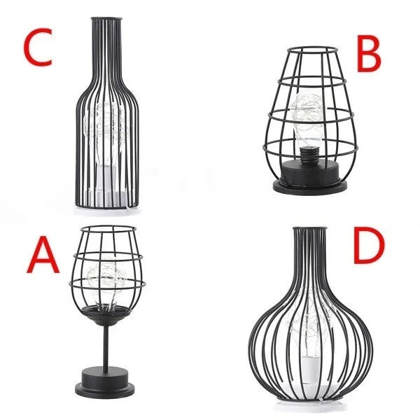 Retro Hollow Accent Lamp for Home Decor