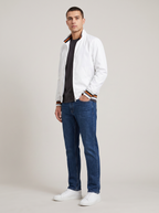 Decker Men's Casual Slim-Fit Stand-Collar Zip-Up Jacket