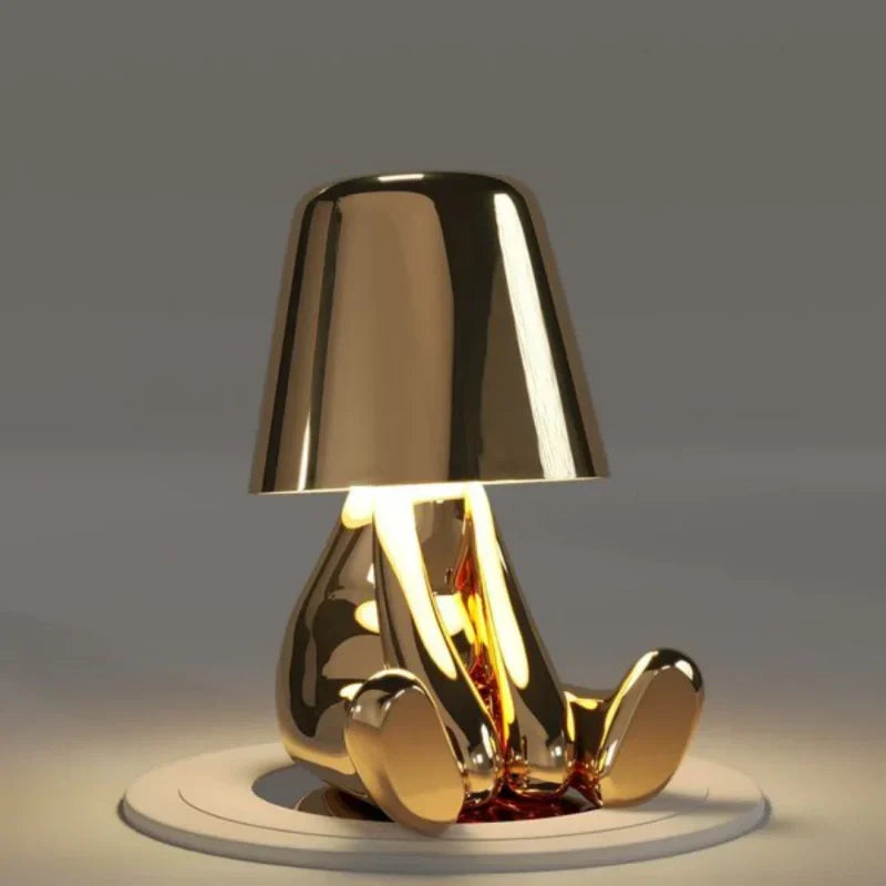 Portable Touch Control Table Lamp - Dimmable Mood Lighting - Silver / Thoughtful