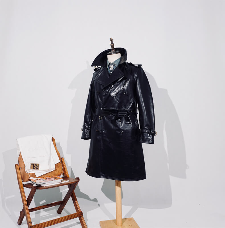 Men's Leather Jacket - Black Horsehide