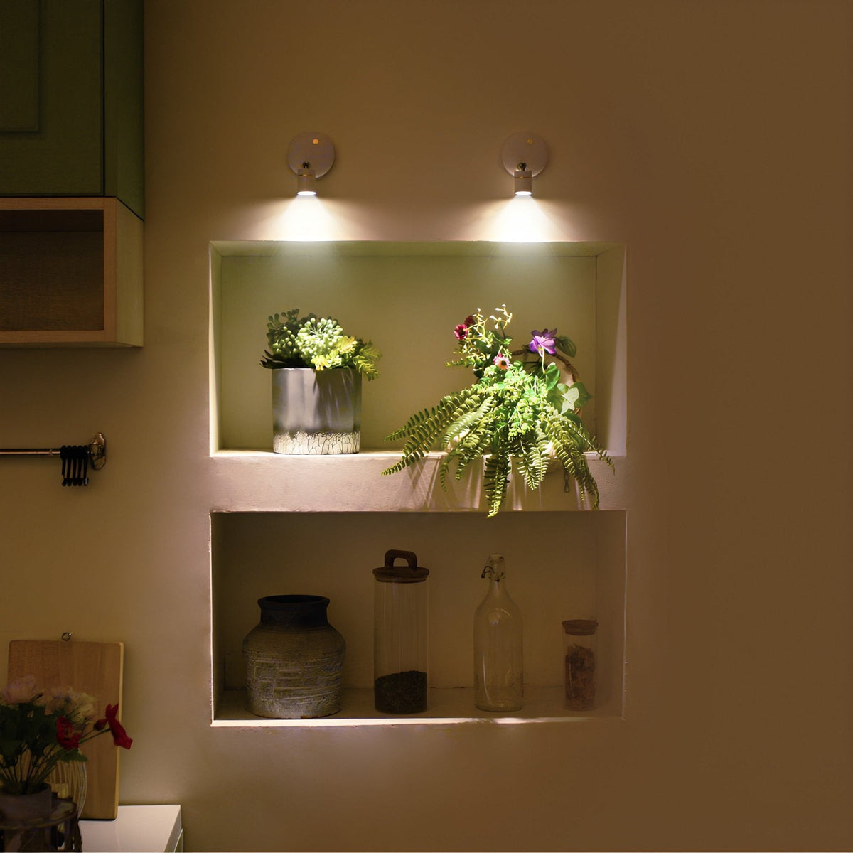 EasyStick Rechargeable Accent Spotlight Lamp for Home Decor - 2 / White - USB Rechargeable / White