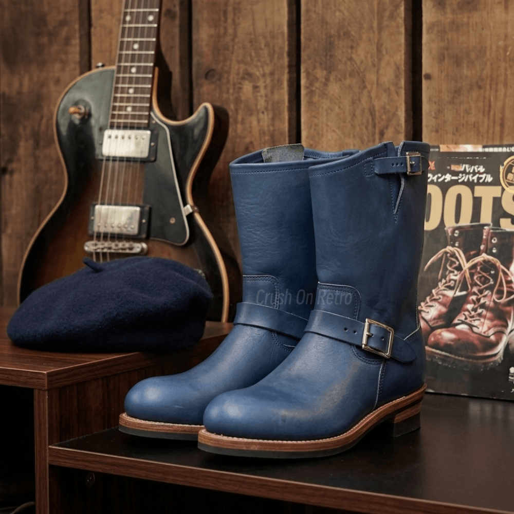 Men's Engineer Boots - Amber Cowhide