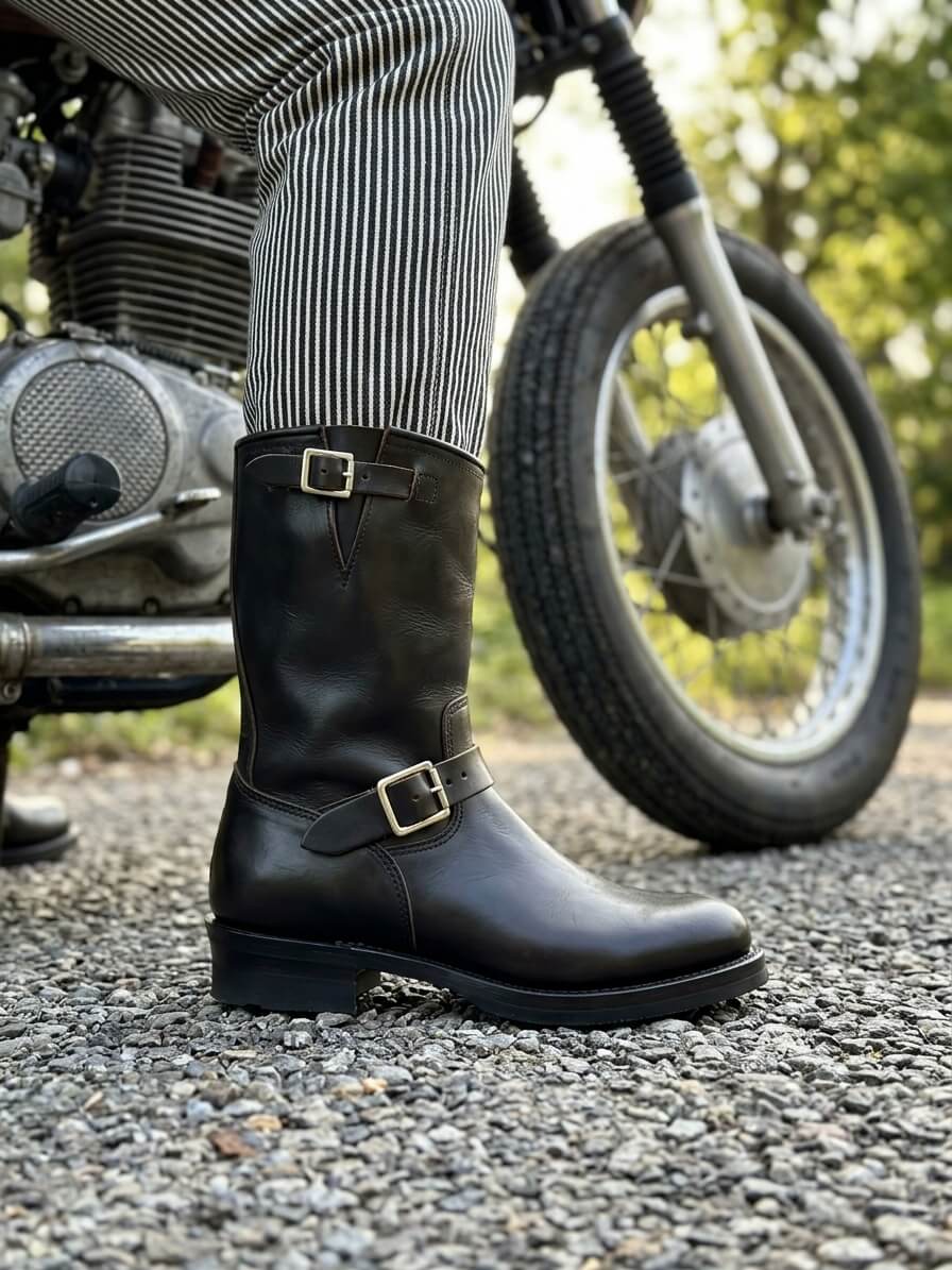 Men's Engineer Boots - Light Brown Teacore Leather