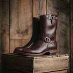 Men's Engineer Boots - Dark Brown Teacore Leather