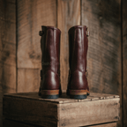 Men's Engineer Boots - Dark Brown Teacore Leather