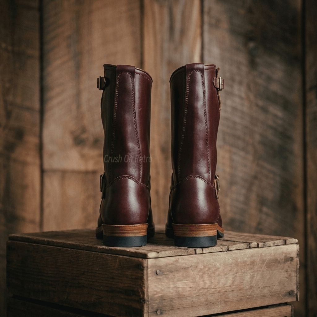 Men's Engineer Boots - Dark Brown Teacore Leather