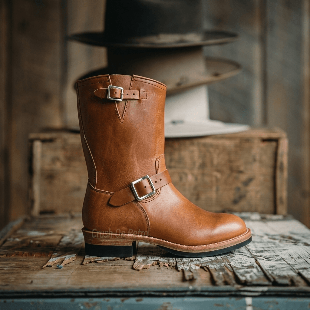 Men's Engineer Boots - Horween CXL Black