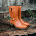 Men's Engineer Boots - Dark Brown Teacore Leather