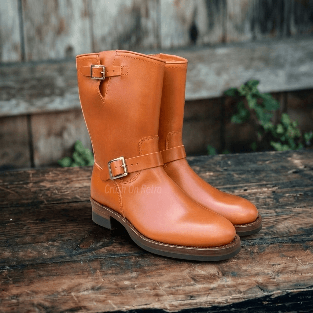 Men's Engineer Boots - Dark Brown Teacore Leather