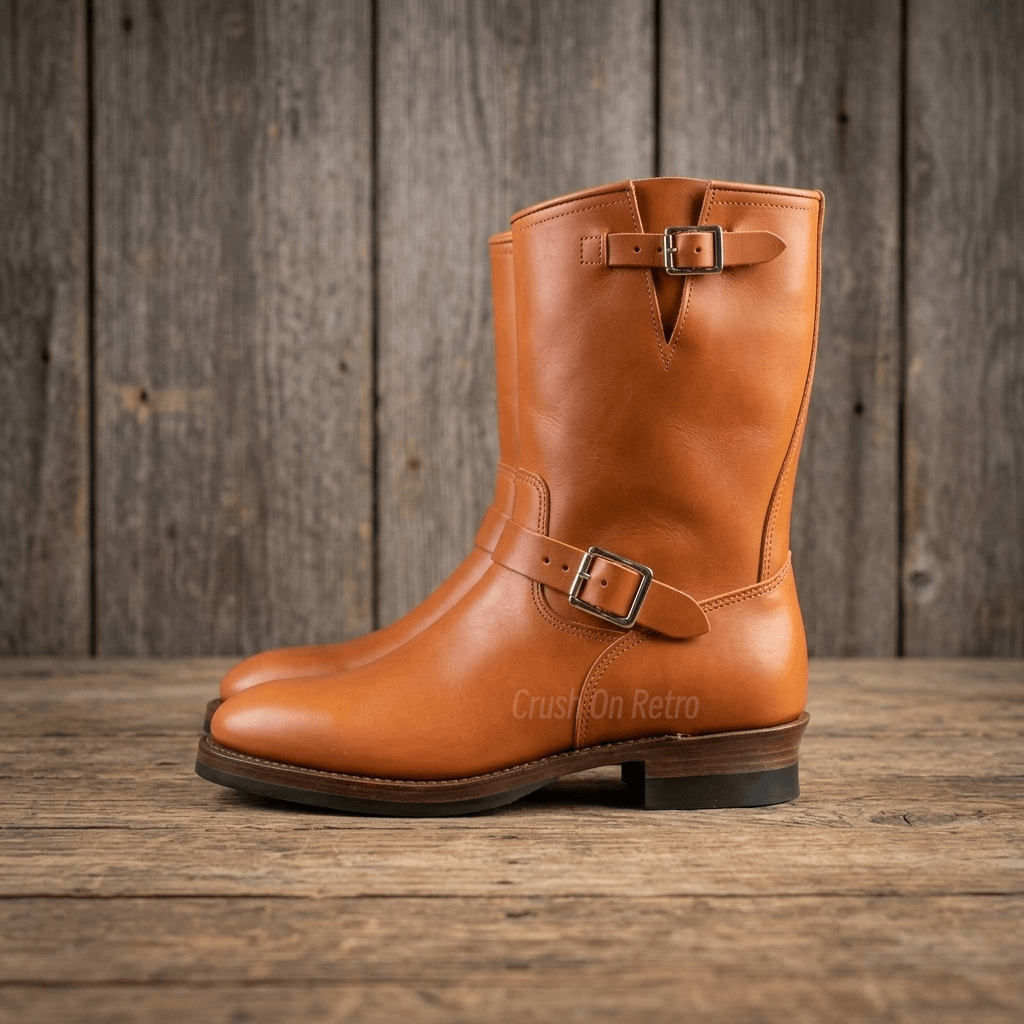 Men's Engineer Boots - Dark Brown Teacore Leather