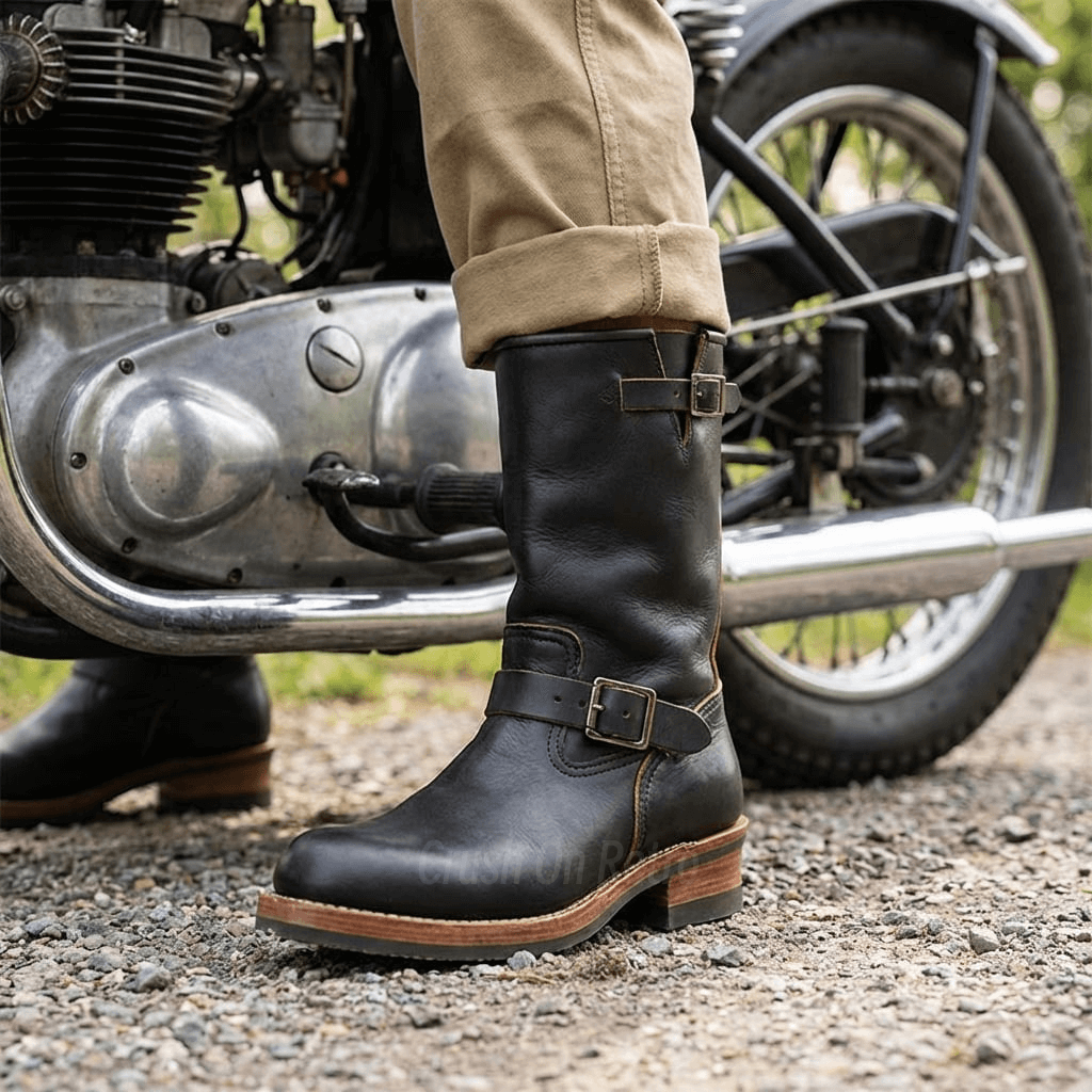 Men's Engineer Boots - Dark Brown