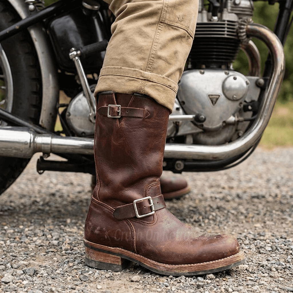 Men's Engineer Boots - Dark Brown