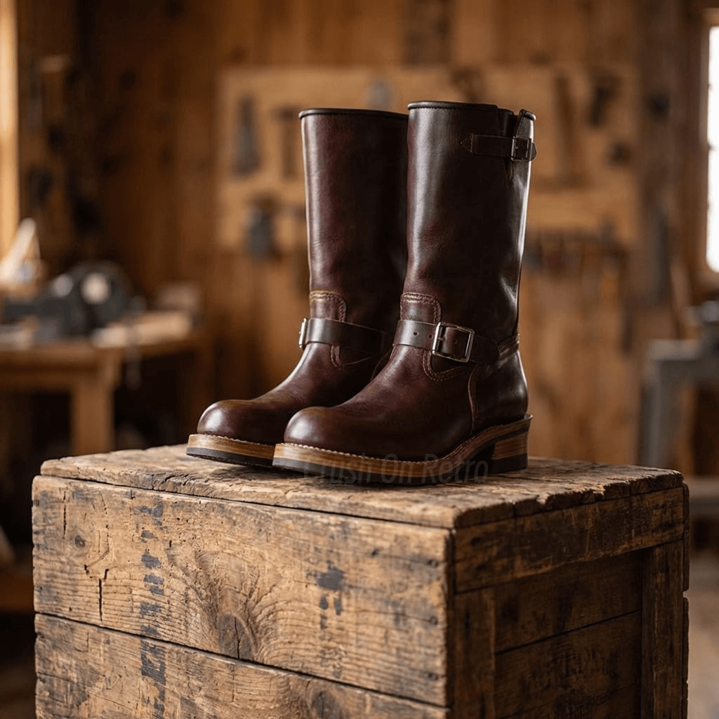 Men's Engineer Boots - Dark Brown