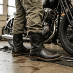 Men's Engineer Boots - Burgundy Cowhide