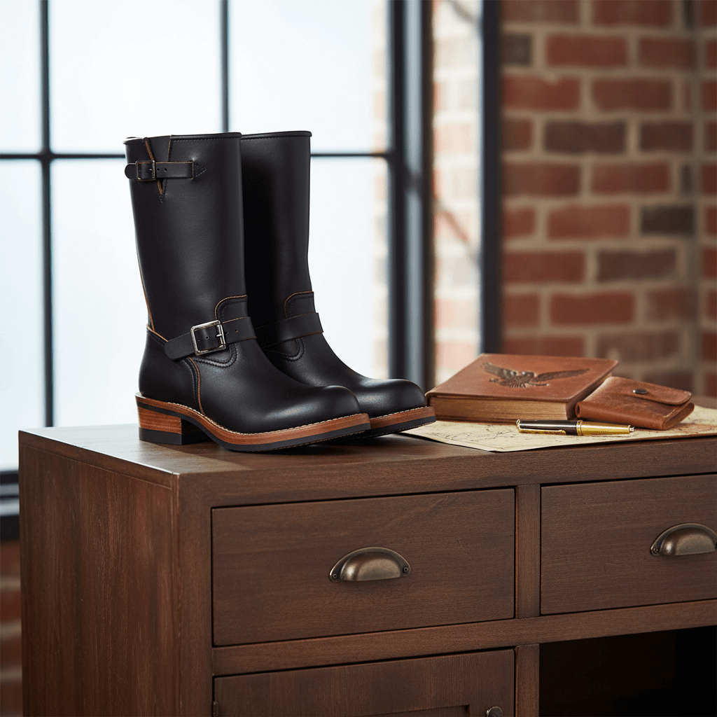 Men's Engineer Boots - Dark Brown