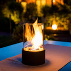 Everlasting Flame Oil Lamp - Glass Cylinder with Classic Glow