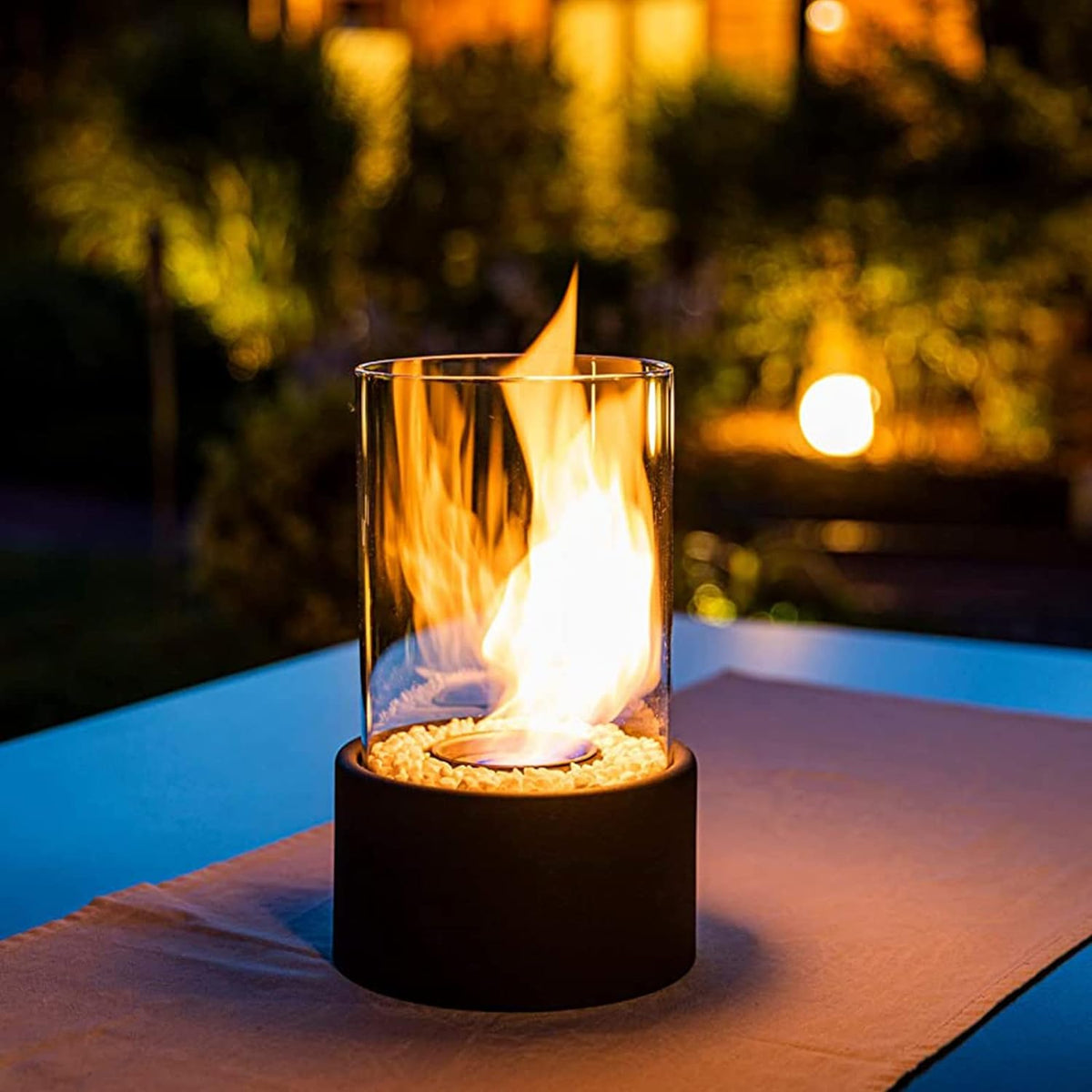 Everlasting Flame Oil Lamp - Glass Cylinder with Classic Glow