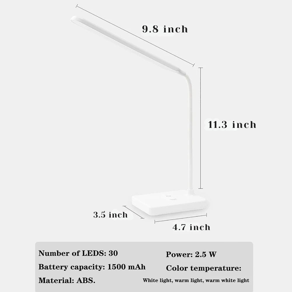 Flexible Arm Desk Lamp - Rechargeable & Adjustable
