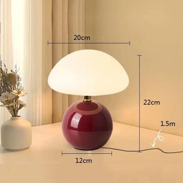 Minimalist Retro Mushroom Table Lamp - Warm Adjustable Light