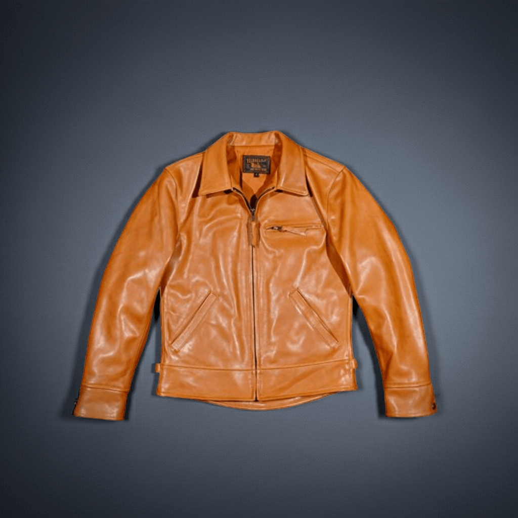 Men's Leather Jacket - Natural Horsehide