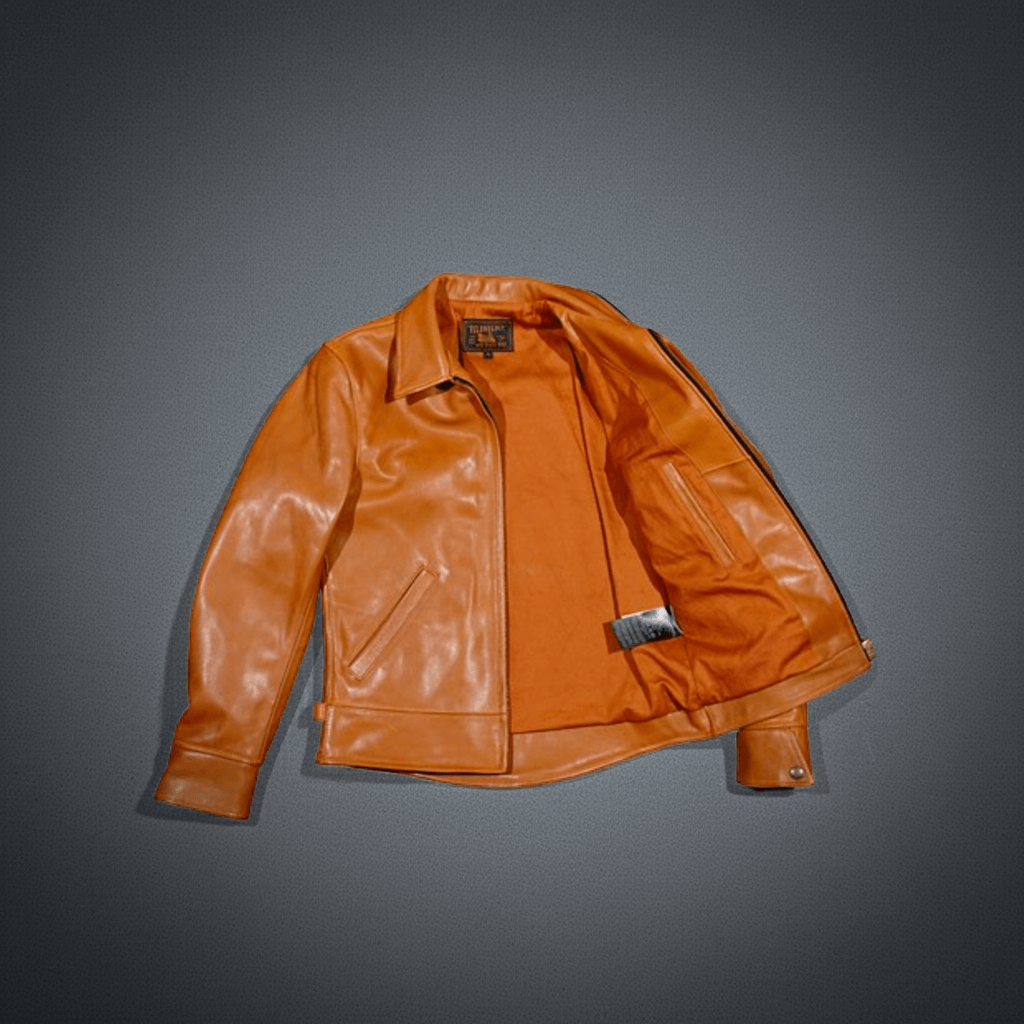 Men's Leather Jacket - Natural Horsehide