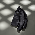 Men's Leather Jacket - Black Cowhide