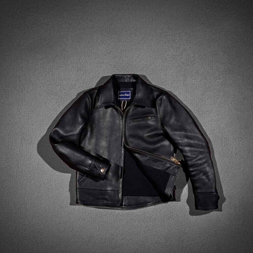 Men's Leather Jacket - Natural Horsehide